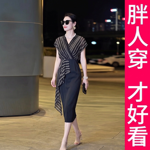 200斤高档大码2026新款女夏装今年流行爆款连衣裙绝美巨好看裙子