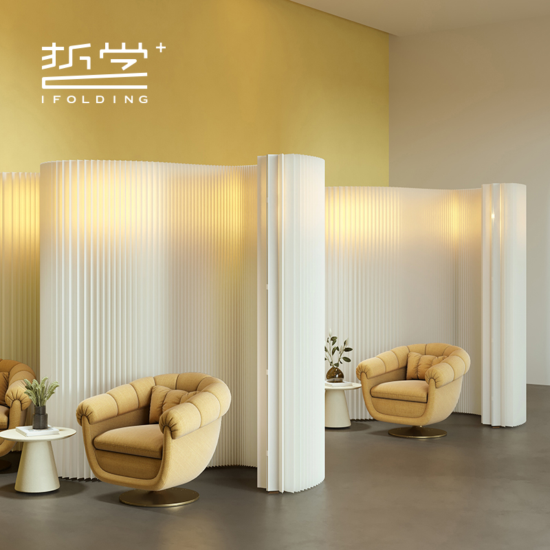 折学家屏风展会室内隔断风琴纸墙