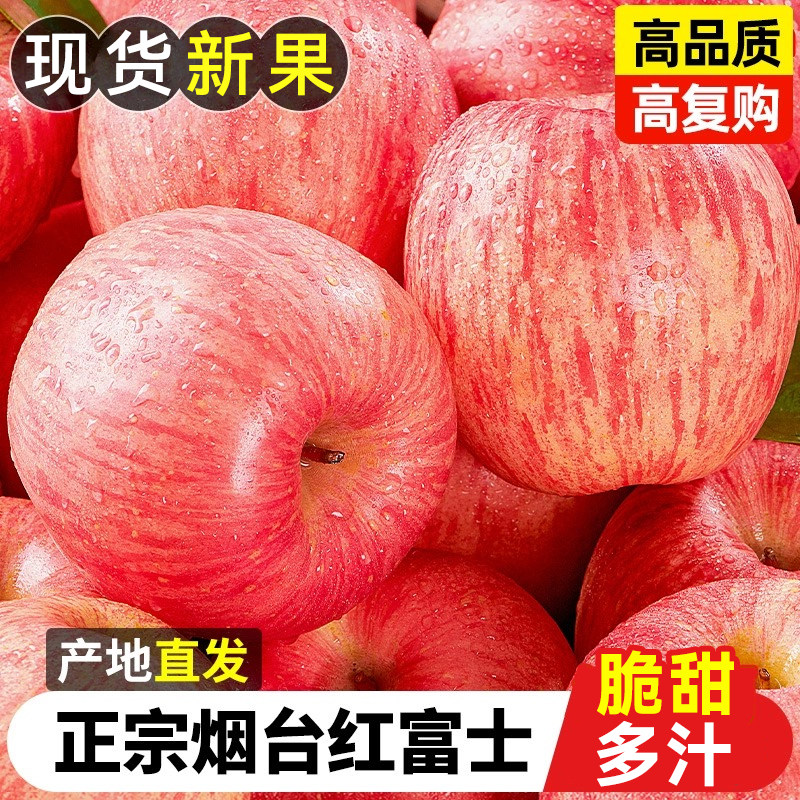 山东烟台栖霞红富士苹果5新鲜水果脆甜特产当季现摘整箱10斤苹果,水产肉类/新鲜蔬果/熟食,苹果,淘宝优惠券,粉丝福利购,淘宝优惠卷