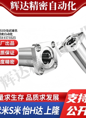 M思米 LHFSWF6 8 10 12 13 16 20 25 30 双衬方法兰型直线轴承