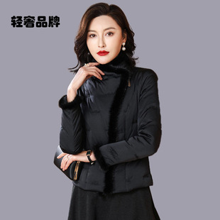 朗姿约定短款羽绒服女冬季2026新款设计感修身加厚保暖白鸭绒外套