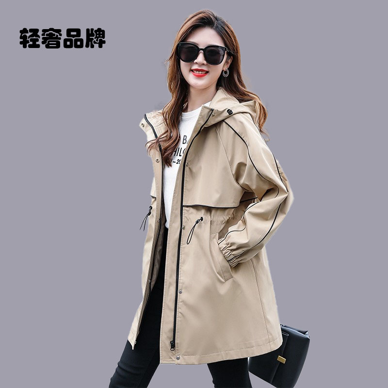 朗姿约定高端2025春秋新款工装风衣女中长款韩版时尚宽松短外套潮