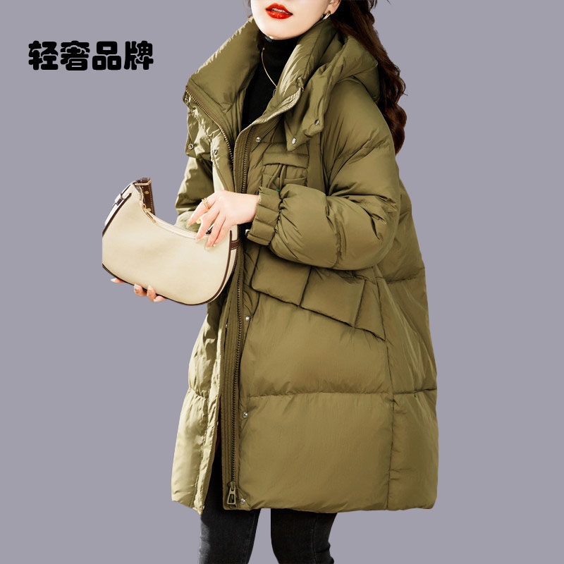 朗姿约定高级感羽绒服女中长款2026冬季新款小个子加厚白鸭绒外套