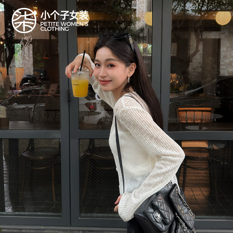 柒量一裁小个子多色毛织开衫图片