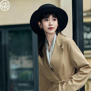 轻薄外套 2170 风衣女春秋新款 长款 大柒 小个子竹纤维高弹时尚