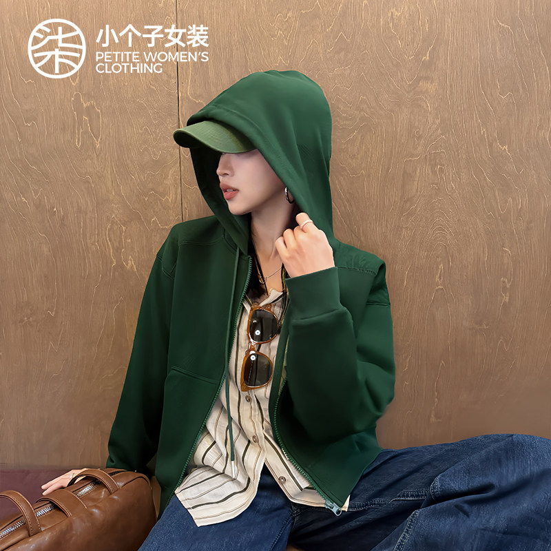 柒量一裁【森绿】小个子巨好看的冬季休闲新款运动外套大柒2126