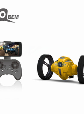 IQOEM 专利产品2.4G弹跳遥控车wifi摄像黑科技旋转特技车男生玩具