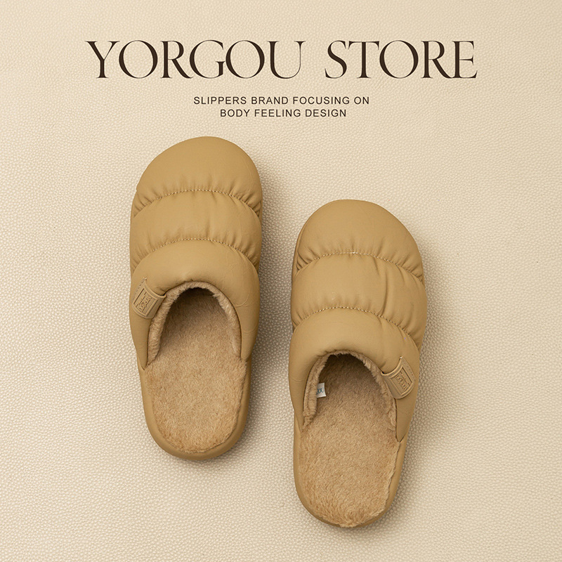 【胖东来同款】防水棉拖鞋加绒女