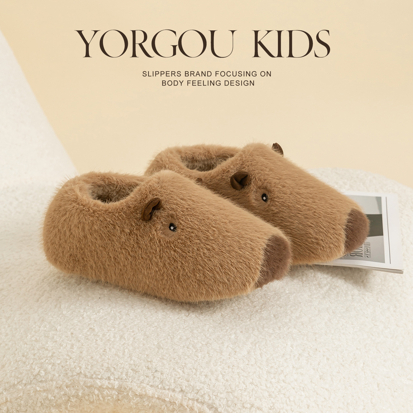 远港卡通毛绒包跟棉鞋冬天保暖