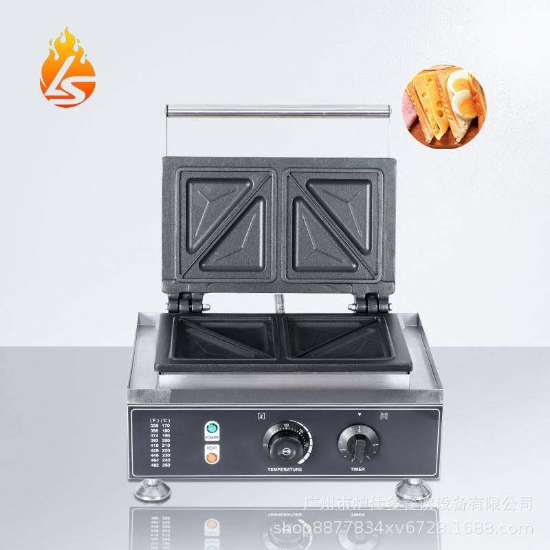 商用三明治机三角形热压方包机双面加热三文治机电热方形土司机器