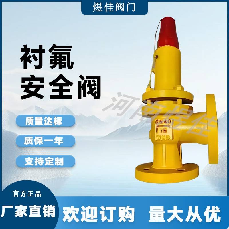 厂家供应A42F46-16C氯气安全阀液氯化工用耐腐蚀衬氟安全阀