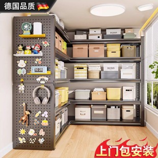 德国转角L型置物架拐角多层货架钢制直角收纳架杂物架仓库储物架