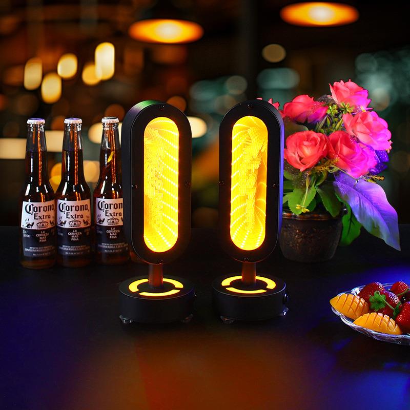 网红led充电酒吧台灯创意餐厅清吧电竞氛围灯户外小夜灯酒吧桌灯