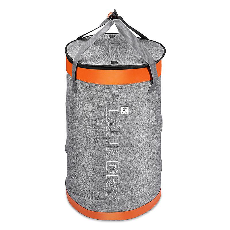 BSCI工厂新款洗衣蓝筐欧式风格大容量脏衣服大圆筒吊蓝洗衣蓝筐大