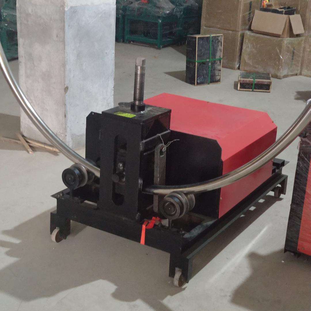 76型钢管圆管压条式折弯机 圆管方管直角管子折弯机 平台式弯管机