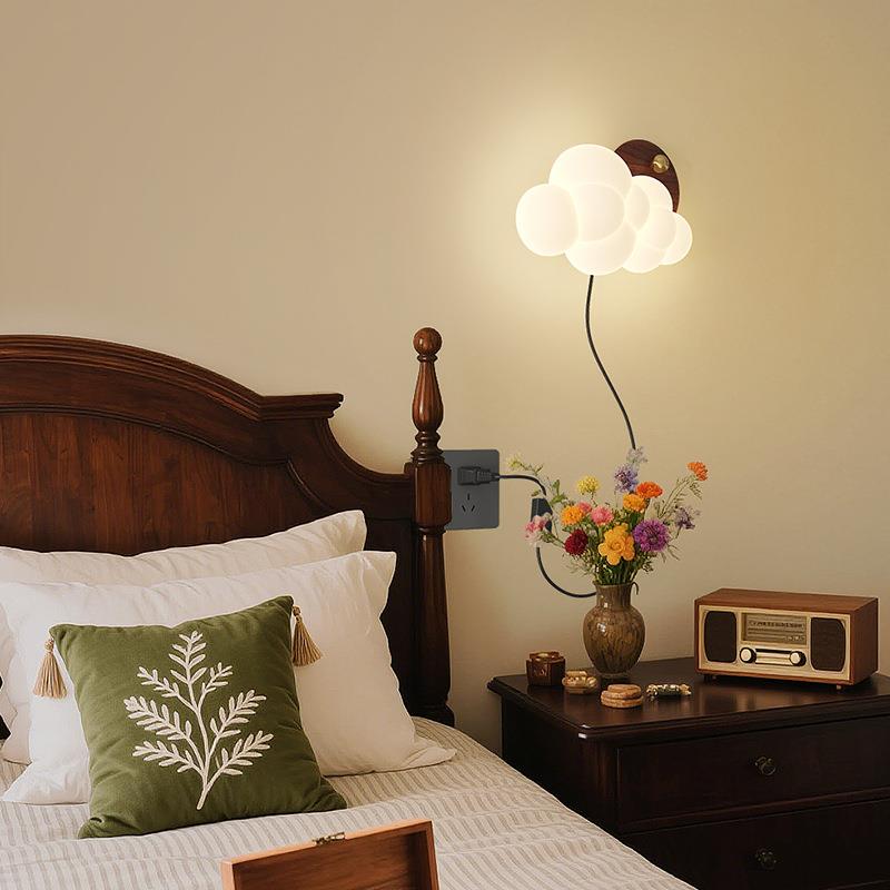 中古风床头壁灯复古卧室灯法式简约新款全光谱护眼灯宋代美学壁灯