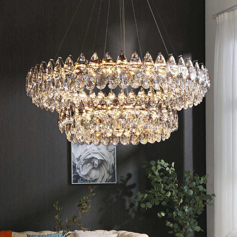 轻奢水晶吊灯现代奢华大气客厅主灯主卧室房间灯法式别墅餐厅灯具