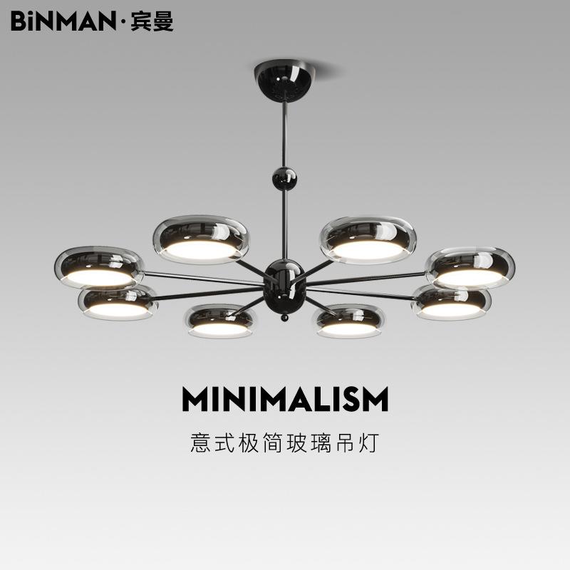 客厅吊灯轻奢现代简约2025新款广东中山灯具玻璃个性创意客厅主灯