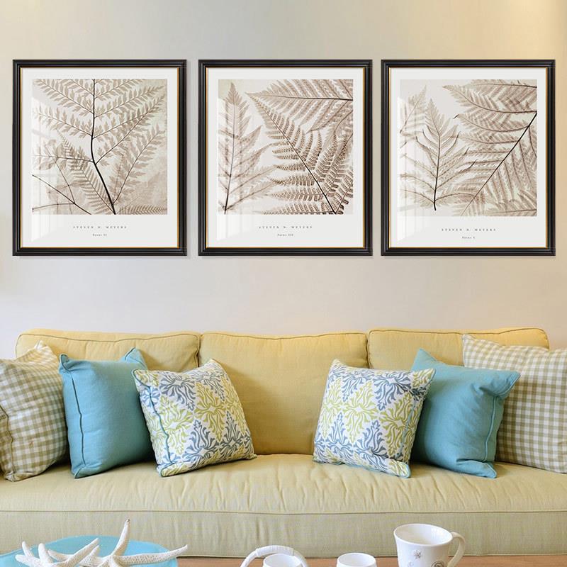 简约美式客厅沙发背景画卧室床头挂画简美轻奢玄关餐厅走廊装饰画