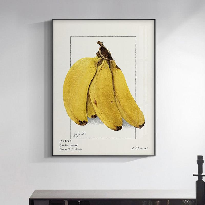 水果店油画风装饰画商场超市鲜果区墙面挂画客厅公寓简约艺术挂画