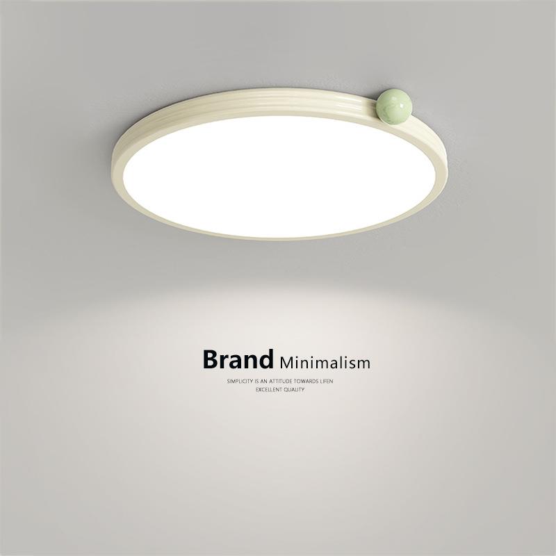 全光谱奶油风卧室吸顶灯法式小圆豆豆灯护眼房间灯简约超薄吸顶灯