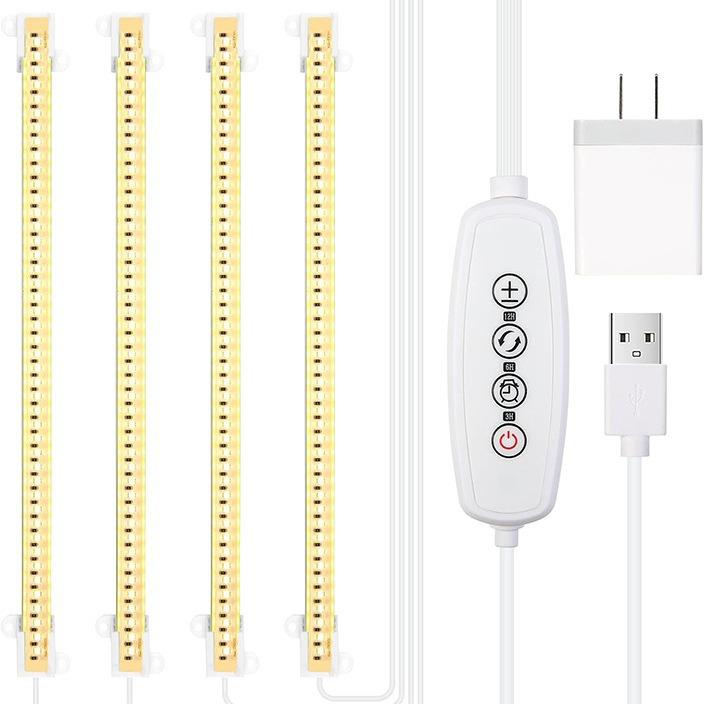 5V一生长灯条全光谱生长灯用于室内植物自动开/关定时器192个Led