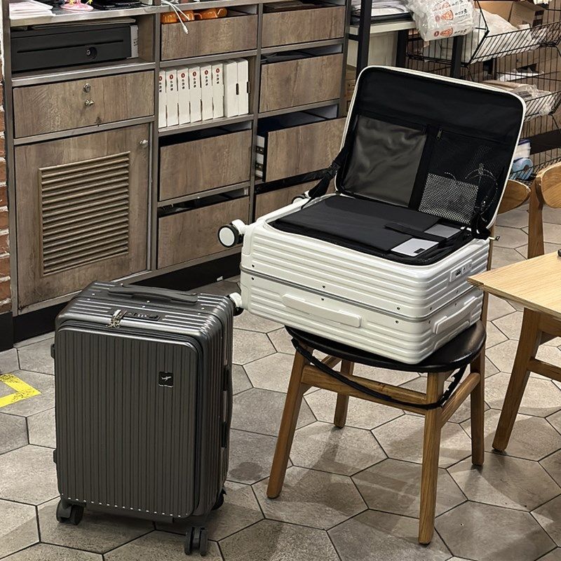 侧开充电铝框行李箱万向轮18登机箱女20密码拉杆箱22旅行箱24寸男