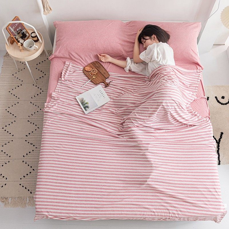 纯棉针织棉双人旅行隔脏睡袋单人出差酒店便携被套防脏一体式床品,床上用品,睡袋,淘宝优惠券,粉丝福利购,淘宝优惠卷