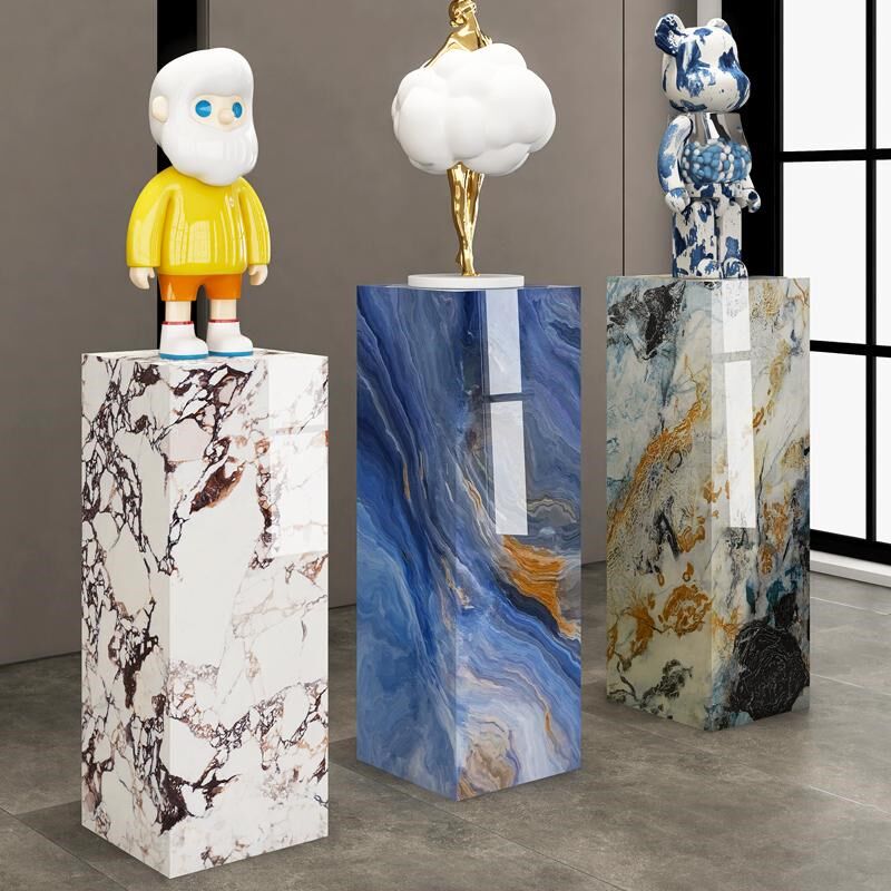 岩板花架子装饰摆件底座家居玄关柜客厅电视柜旁装饰置物架展示台,家居饰品,落地摆件,淘宝优惠券,粉丝福利购,淘宝优惠卷