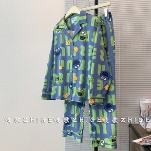 家居服套装 可外穿春秋季 休闲宽松夏天男士 睡衣男m款 纯棉2024新款