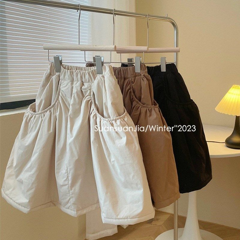 韩系女童复古纯色加厚棉裙冬季新品小女孩保暖大口袋夹棉半身裙潮,童装/婴儿装/亲子装,半身裙,淘宝优惠券,粉丝福利购,淘宝优惠卷