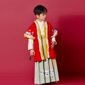 外披儿童中国风外套 男宝宝拜年服加厚少爷服中式 男童汉服唐装 冬装
