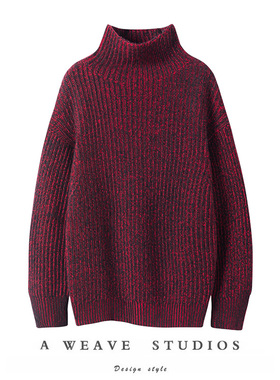 喜欢不需犹豫~2024新款纯山羊绒衫女半高领针织套头羊绒毛衣