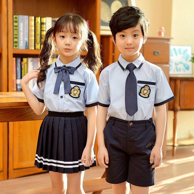 幼儿园园服套装男女童装儿童夏季韩版学院风短袖中小学生校服班服