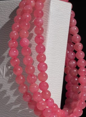 红纹石手串阿根廷天然冰种红纹石手链女多圈佛珠手串女神饰品