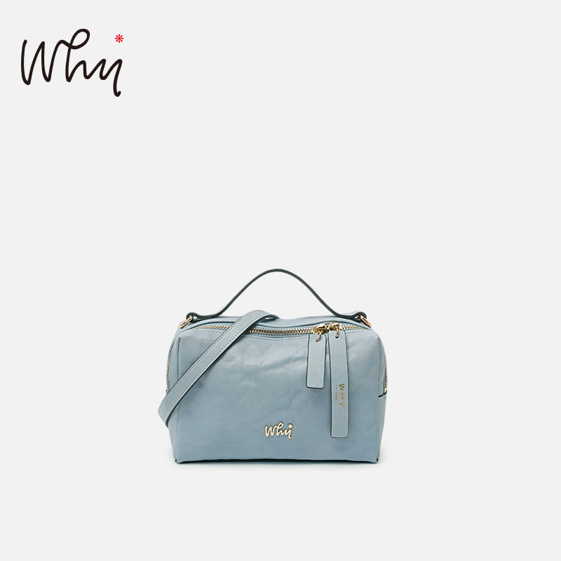 WHY手抓纹小方包精致迷你豆腐包