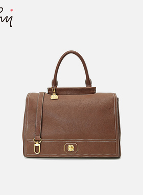 WHY女包头层植鞣牛皮学院包高级感双肩包原创复古通勤单肩斜挎包