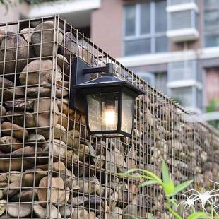 太阳能美式户外防水壁灯复古庭院花园走廊过道阳台免接电复古室外