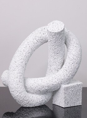 简约现代多色树脂抽象绳结摆件样板间客厅茶几书房桌面装饰品