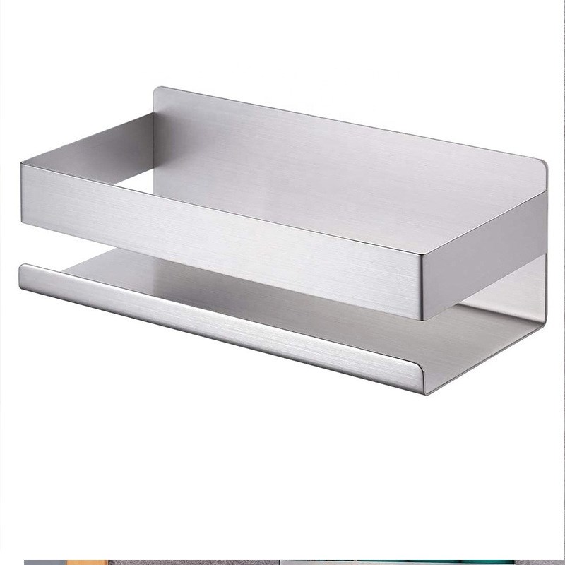 卫生间免打孔置物架厨房收纳架浴室厕所洗漱台用品壁挂墙上淋浴架