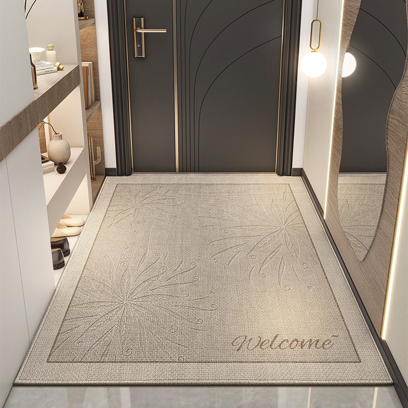 入户门地垫家用门口进门门垫门外蹭土脚垫侘寂奶油玄关地毯可裁剪
