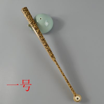 天然黑豹纹斑竹折扇苏工和尚头芝麻花空白扇子9.5寸文玩手工扇子