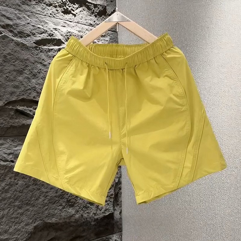 夏季新款透气速干休闲短裤男潮流时尚刺绣宽松百搭轻薄冰丝五分裤