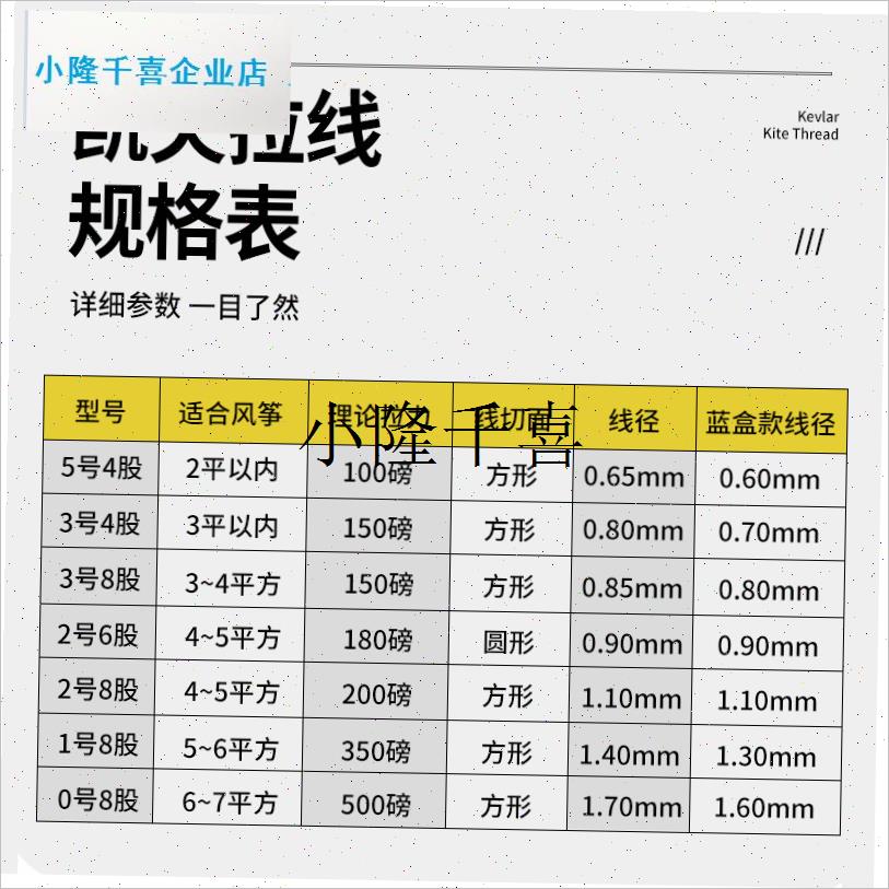 凯夫拉风筝线专业级2000v米凯夫拉线编织线杜邦S高密度大型风筝l