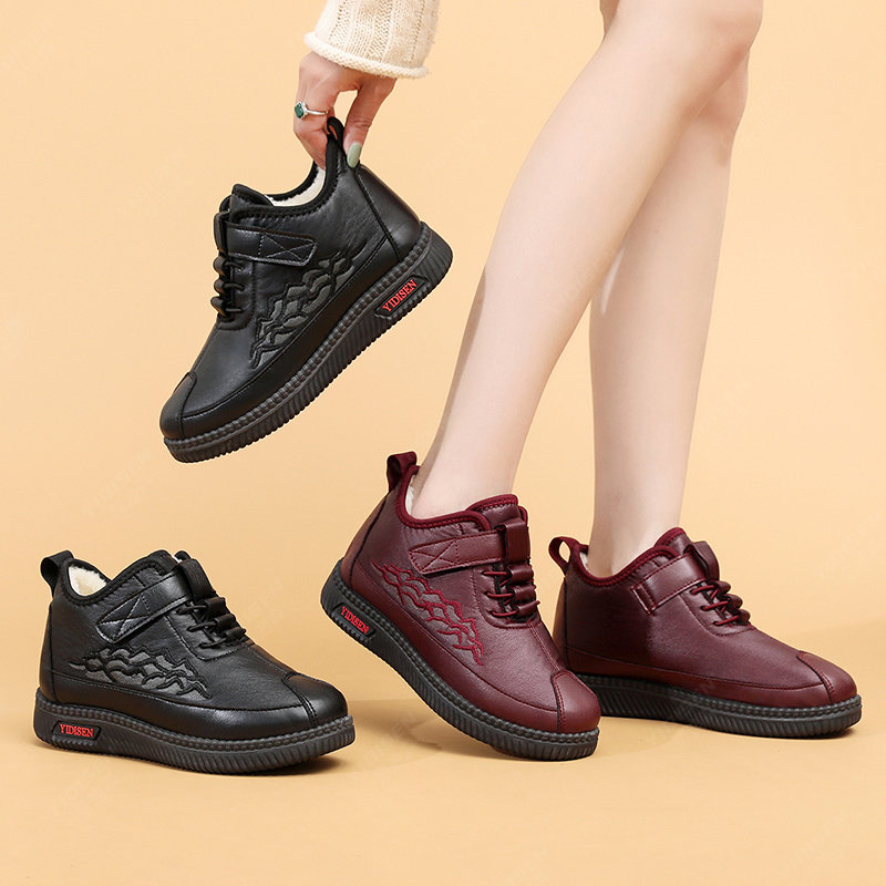 意迪森老北京布鞋女棉鞋仿皮面防水中老年妈妈棉靴保暖魔术贴软面,女鞋,时尚雪地靴,淘宝优惠券,粉丝福利购,淘宝优惠卷