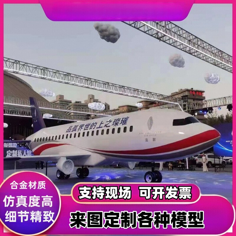 大型仿真飞机模型航空乘务员