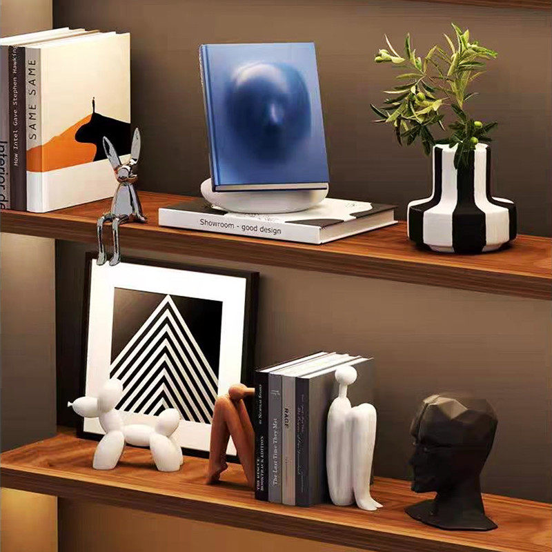 简约现代样板间装饰柜家居抽象装饰品摆件书房书柜艺术个性桌面