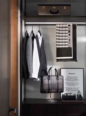 简约家居男士卧室衣帽间西