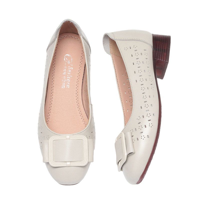 妈妈凉鞋夏季软底女舒适粗跟包头