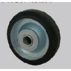 直径130MM 黑色橡胶单轮 怡合达 J-CRH01-D130-RG内孔20